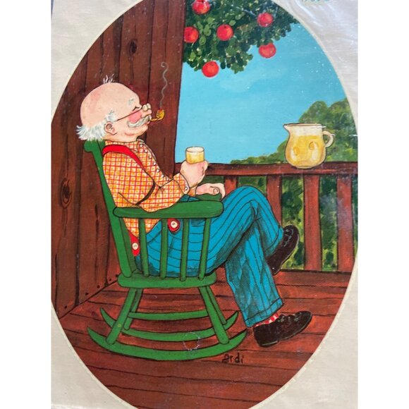 Vintage 1970s Meyercord Ardy Decal Set Grandpa Grandma Country Decor Homey Farm - Picture 5 of 9